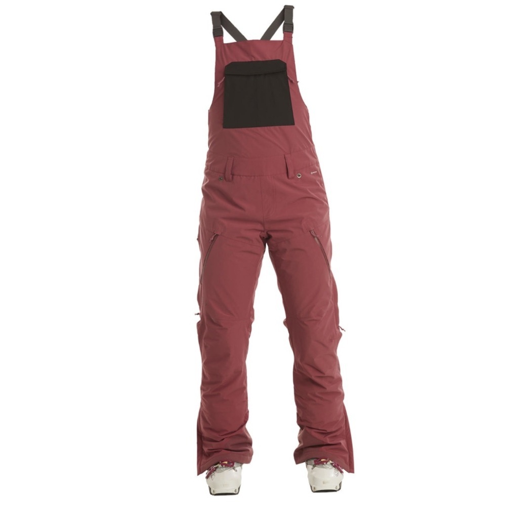 Flylow Women's Snow Bib Size Medium in Pink Skiing Snowboard Winter